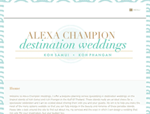 Tablet Screenshot of alexachampionweddings.com